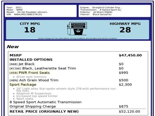 2011 BMW Z4 sDrive30i