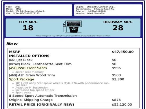 2011 BMW Z4 sDrive30i