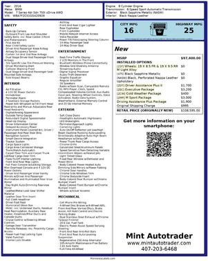 2016 BMW 750 i xDrive