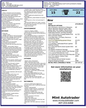 2015 Chevrolet Corvette Z06 Hardtop