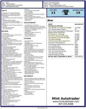 2015 Mercedes-Benz S-Class S550