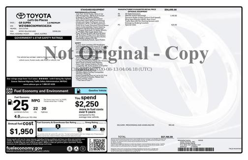 2021 Toyota Supra 3.0 Premium