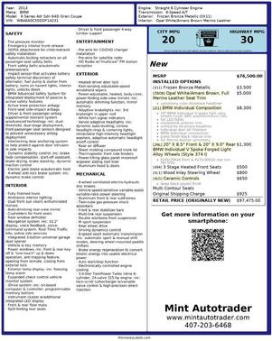 2013 BMW 640 Gran Coupe I