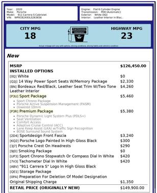 2020 Porsche 911 911 Carrera S