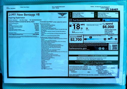 2021 Bentley Bentayga V8