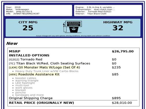 2019 Volkswagen Jetta GLI 2.0T S