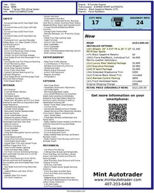 2021 BMW 750 Li xDrive