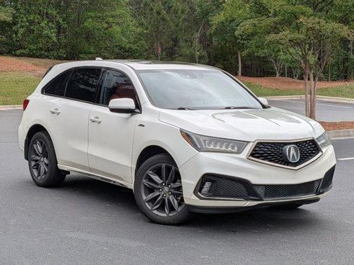 White Diamond Pearl 2019 Acura MDX 3.5L Technology & A-Spec Pkgs
