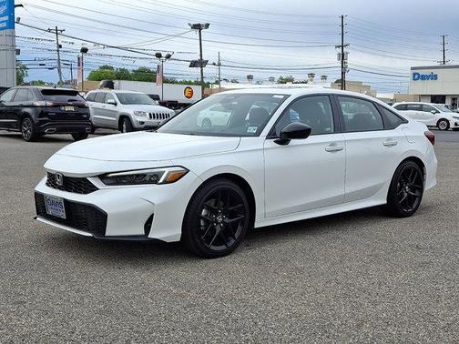 Platinum White Pearl 2026 Honda Civic Hybrid Sport