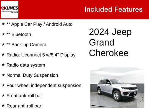 Silver Zynith 2024 Jeep Grand Cherokee Laredo