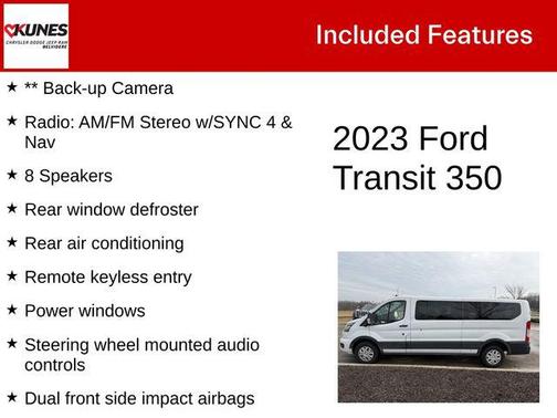 Oxford White 2023 Ford Transit-350 XLT