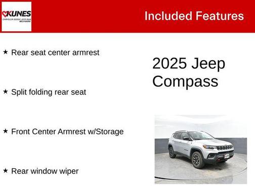 Silver Zynith Metallic Clearcoat 2025 Jeep Compass Trailhawk