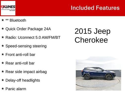 True Blue Pearlcoat 2015 Jeep Cherokee Sport