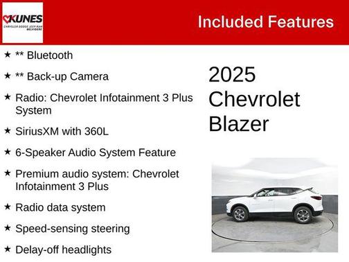 Summit White 2025 Chevrolet Blazer 2LT
