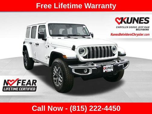 Bright White Clearcoat 2025 Jeep Wrangler 4-Door Sahara 4x4