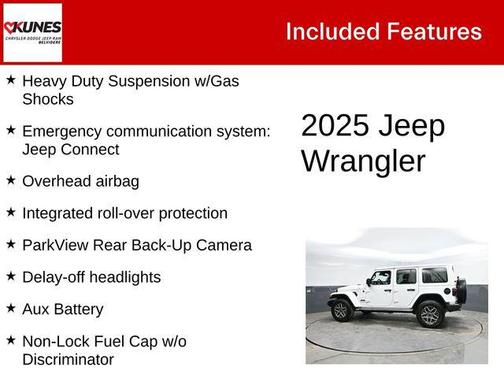 Bright White Clearcoat 2025 Jeep Wrangler 4-Door Sahara 4x4