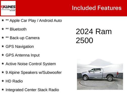 Billet Silver Metallic Clearcoat 2024 RAM 2500 Big Horn Crew Cab 4x4 6'4' Box