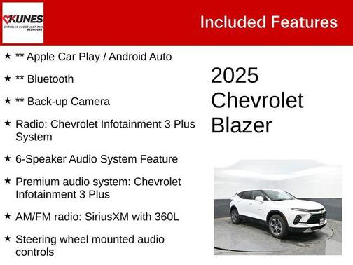 Summit White 2025 Chevrolet Blazer 2LT