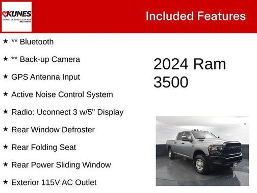 Billet Silver Metallic Clearcoat 2024 RAM 3500 Tradesman Crew Cab 4x4 6'4' Box