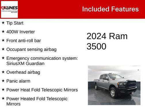 Billet Silver Metallic Clearcoat 2024 RAM 3500 Tradesman Crew Cab 4x4 6'4' Box