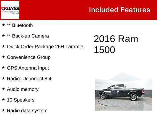 Brilliant Black Crystal Pearlcoat 2016 RAM 1500 Laramie