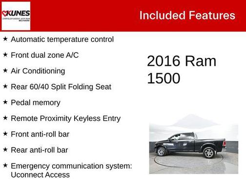 Brilliant Black Crystal Pearlcoat 2016 RAM 1500 Laramie