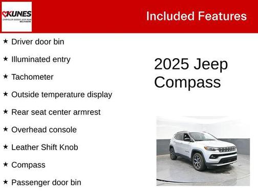Silver Zynith Metallic Clearcoat 2025 Jeep Compass Limited