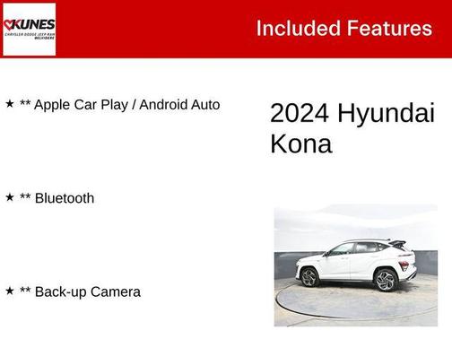 Atlas White 2024 Hyundai KONA N Line