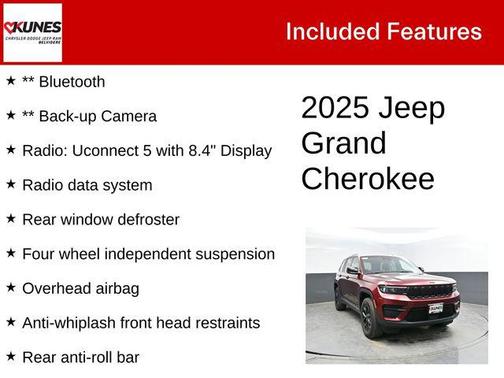Velvet Red Pearlcoat 2025 Jeep Grand Cherokee Altitude