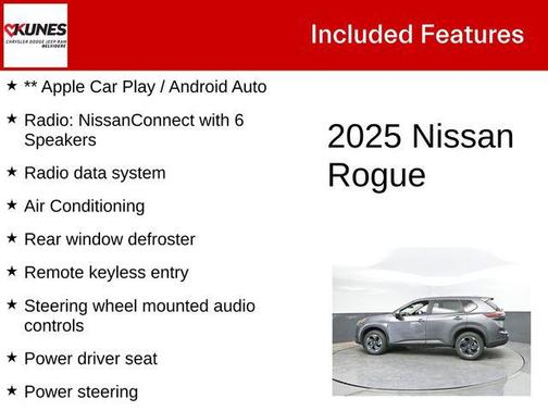 Gun Metallic 2025 Nissan Rogue SV