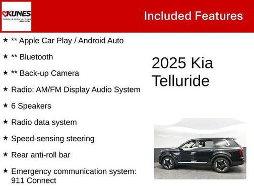 Ebony Black 2025 Kia Telluride S