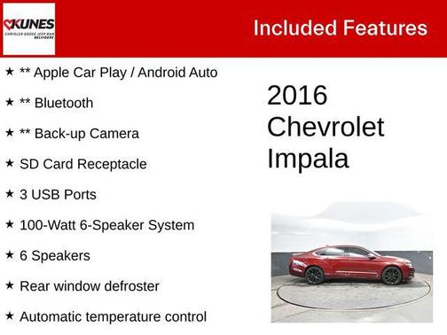 Siren Red Tintcoat 2016 Chevrolet Impala LTZ