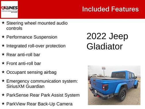 Hydro Blue Pearlcoat 2022 Jeep Gladiator Rubicon