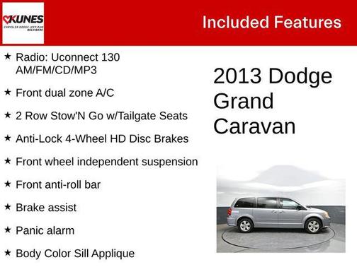 Billet Silver Metallic Clearcoat 2013 Dodge Grand Caravan SE