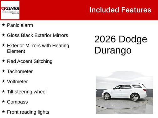 White Knuckle Clearcoat 2026 Dodge Durango GT