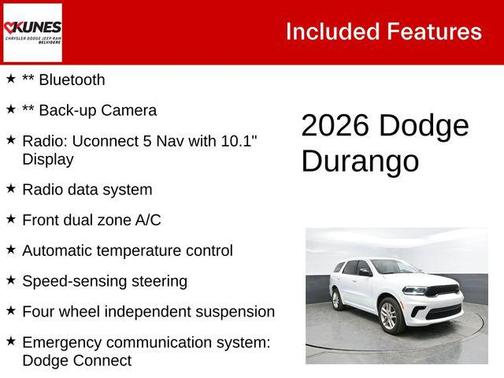 White Knuckle Clearcoat 2026 Dodge Durango GT