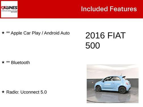 2016 FIAT 500e Battery Electric