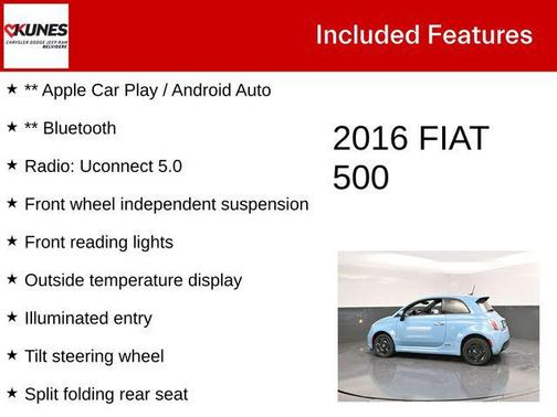 2016 FIAT 500e Battery Electric