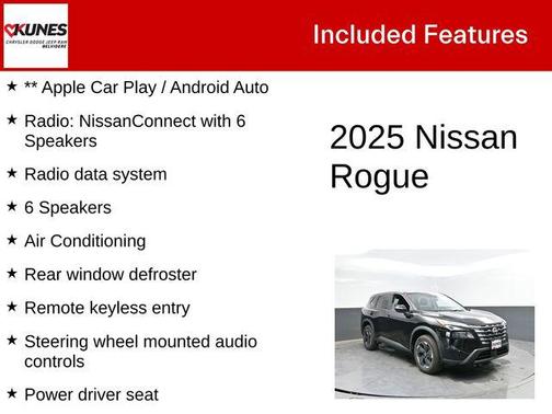 Super Black 2025 Nissan Rogue SV
