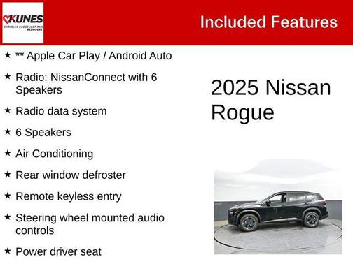 Super Black 2025 Nissan Rogue SV