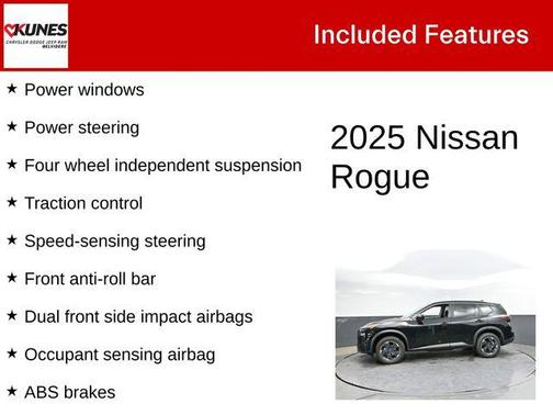 Super Black 2025 Nissan Rogue SV