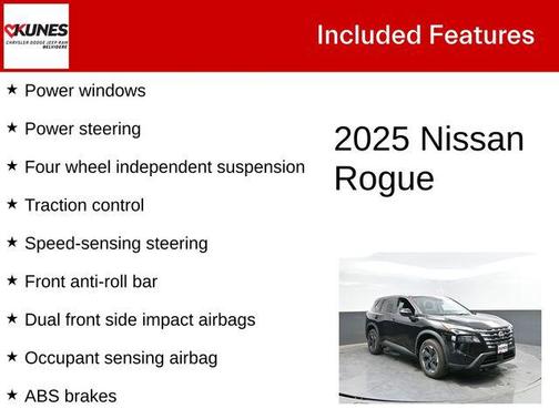Super Black 2025 Nissan Rogue SV