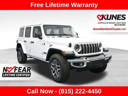 Bright White Clearcoat 2025 Jeep Wrangler 4-Door Sahara 4x4