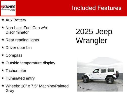 Bright White Clearcoat 2025 Jeep Wrangler 4-Door Sahara 4x4