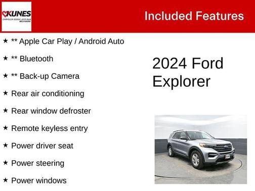 Silver Metallic 2024 Ford Explorer XLT
