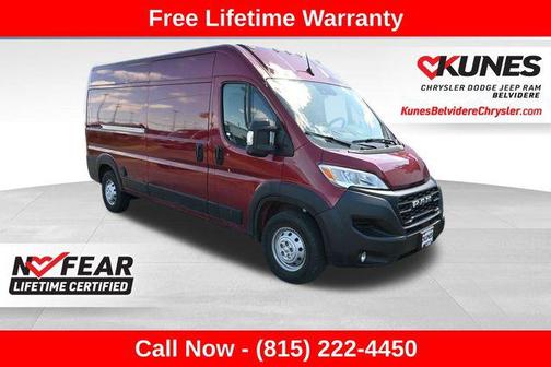 Deep Cherry Red Crystal Pearlcoat 2023 RAM ProMaster 2500 High Roof