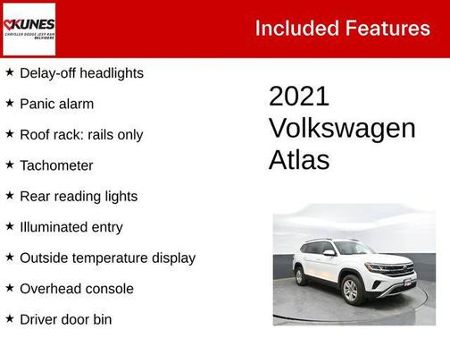 Pure White 2021 Volkswagen Atlas 2.0T S