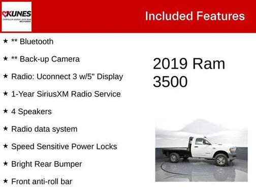 2019 RAM 3500 Tradesman Regular Cab 4x4 8' Box