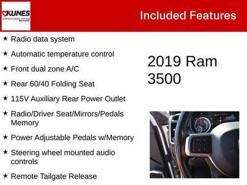2019 RAM 3500 Laramie Crew Cab 4x4 8' Box