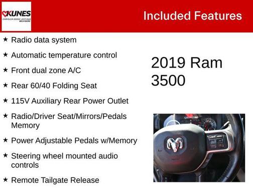 2019 RAM 3500 Laramie Crew Cab 4x4 8' Box